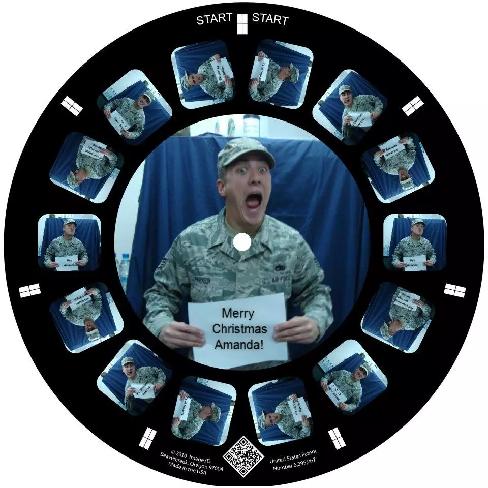 Each Image3D reel contains seven stereoscopic user-supplied photos