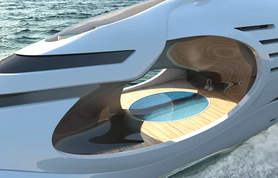 What's a luxury yacht without a pool?