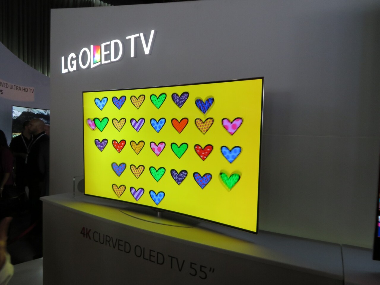 A 55-inch curved OLED 4K display from LG