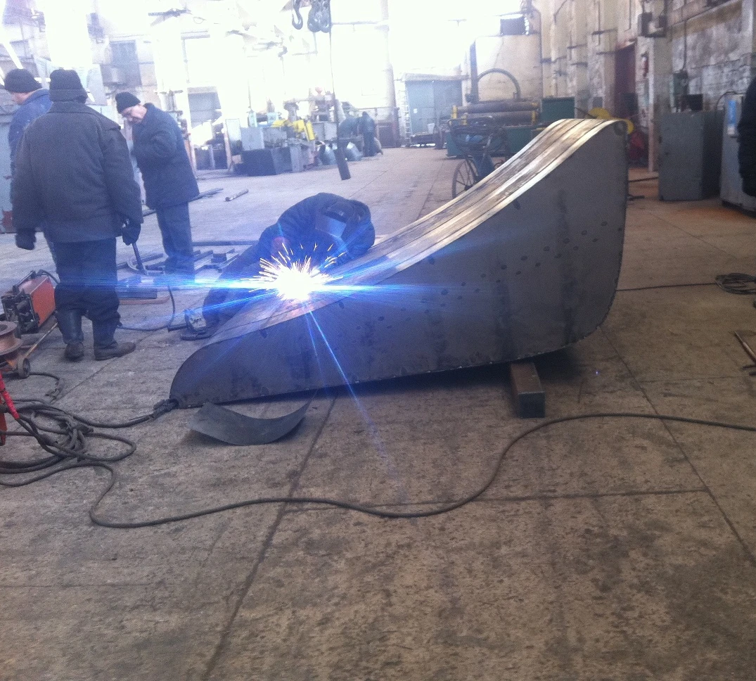 The Power Wing undergoing final assembly before being painted and installed