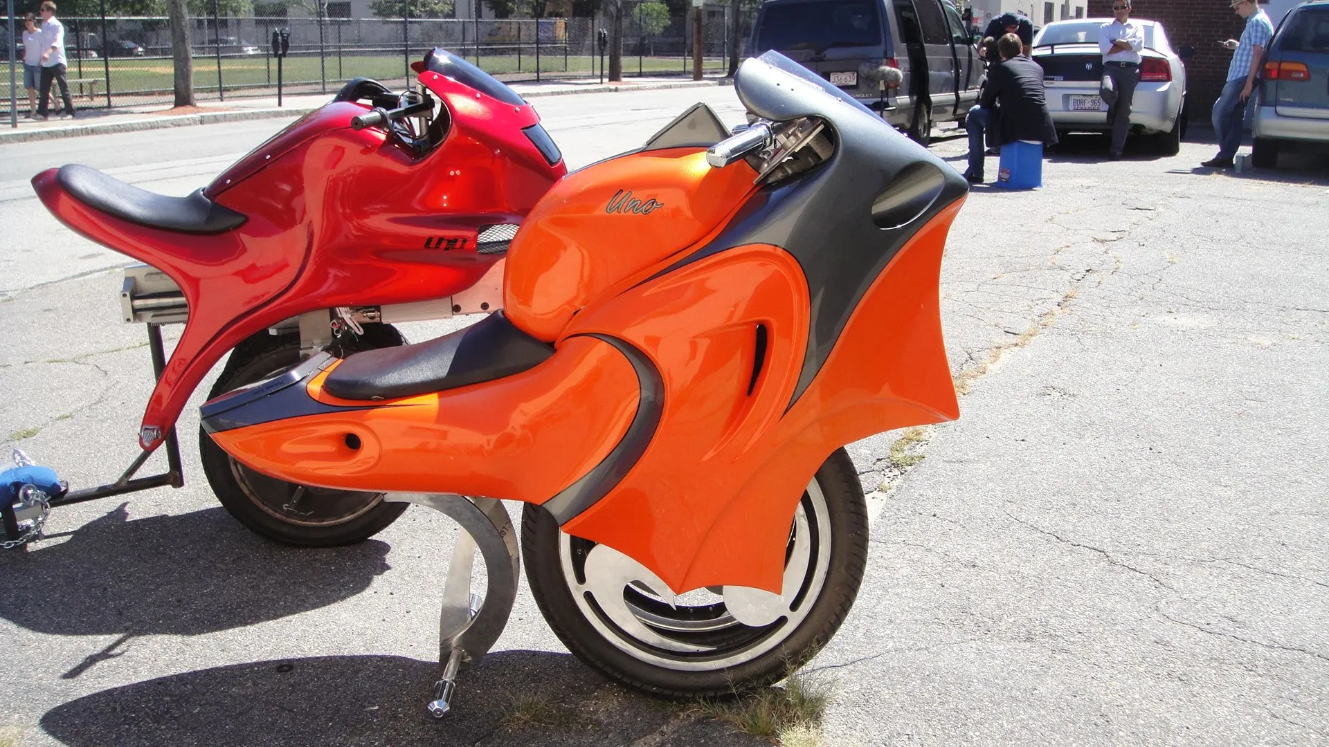 The Uno transforms from a unicycle to a motorcycle