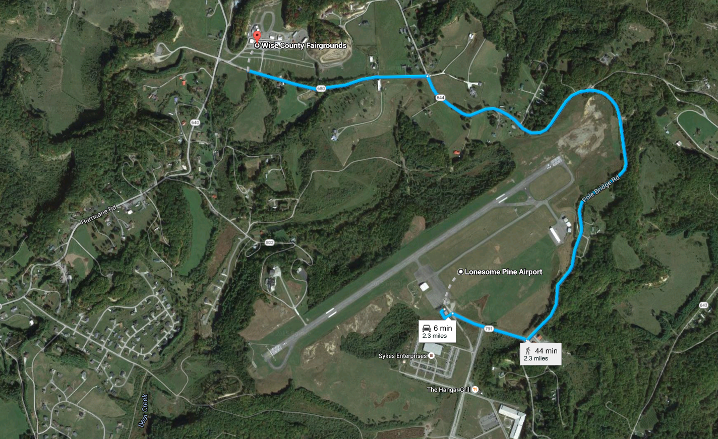 Rather than taking the long route around, Flirtey drones will carry medical supplies directly from Lonesome Pine airport to a medical clinic in Wise County, Virgina