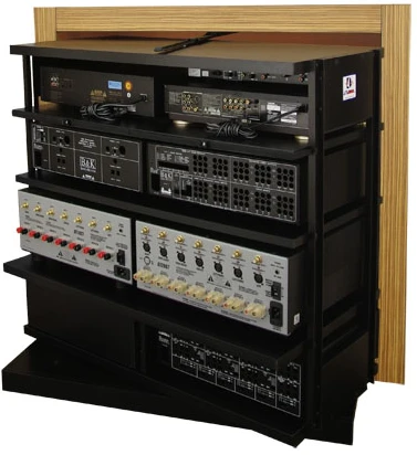 The rack slides out and rotates