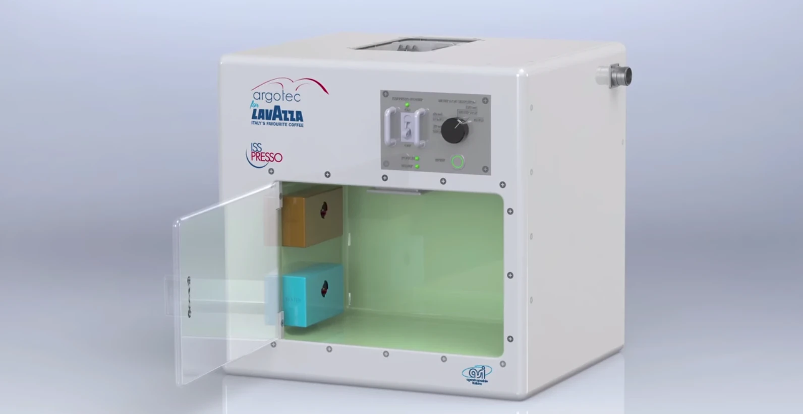 The ISSpresso is designed to work in the zero gravity of the International Space Station