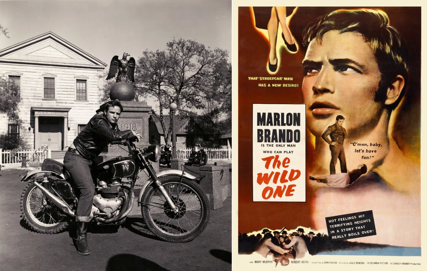 Marlon Brando was a real-life motorcyclist though and when the 1970 Harley-Davidson FLH Electra-Glide he owned from new went to auction, it sold for $256,000 at a Julien's Hollywood Legends auction. Brando won two academy awards for best actor from eight nominations, and despite many famous film roles (A Streetcar named Desire, The Godfather, Last Tango in Paris, Guys and Dolls, On the Waterfront, Julius Caesar, Apocalypse Now and Mutiny on the Bounty, it was his role as the leader of the pack in The Wild One (1953) which indelibly linked him to motorcycling.