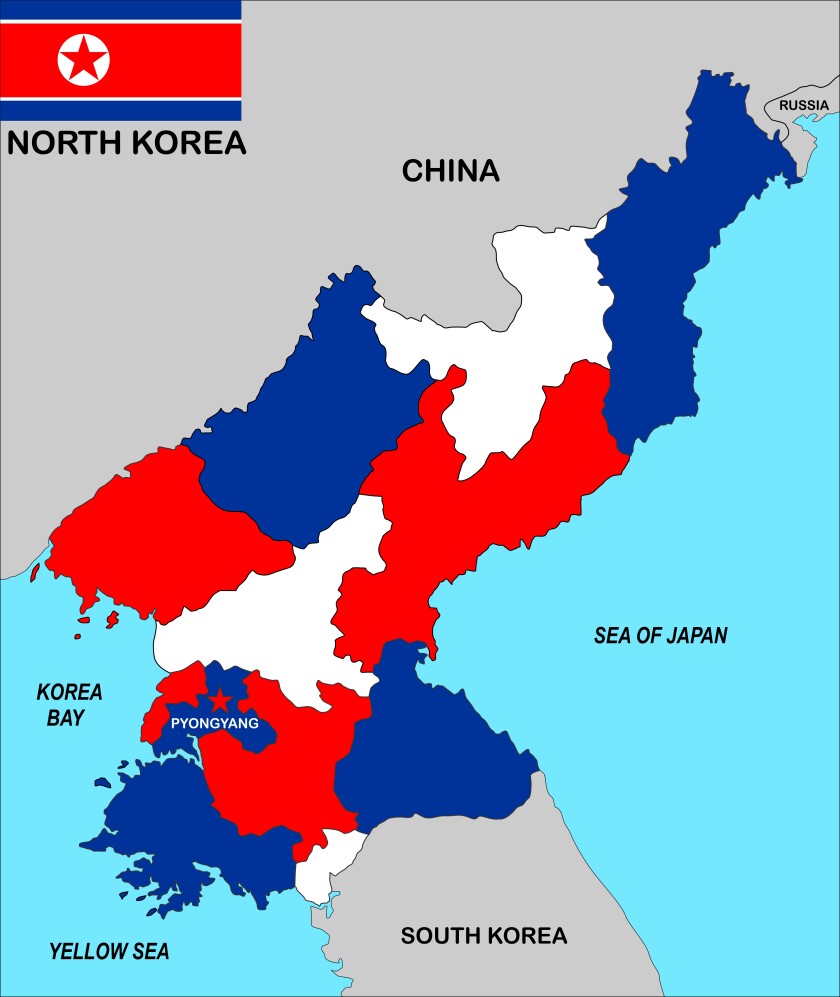 North Korea and its borders (Image: tony4urban/Shutterstock)