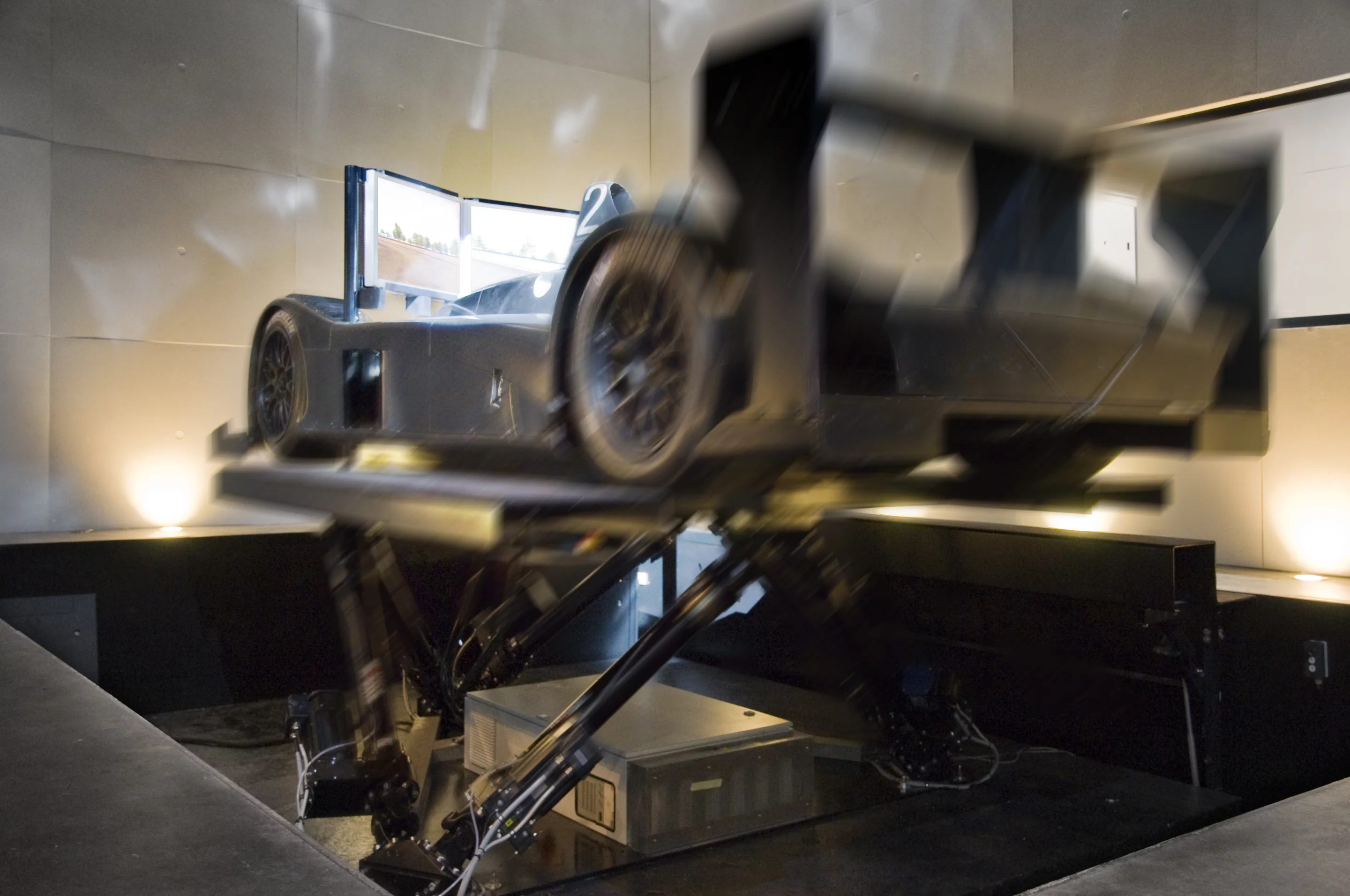Each simulator at I-WAY World features up to six degrees of freedom