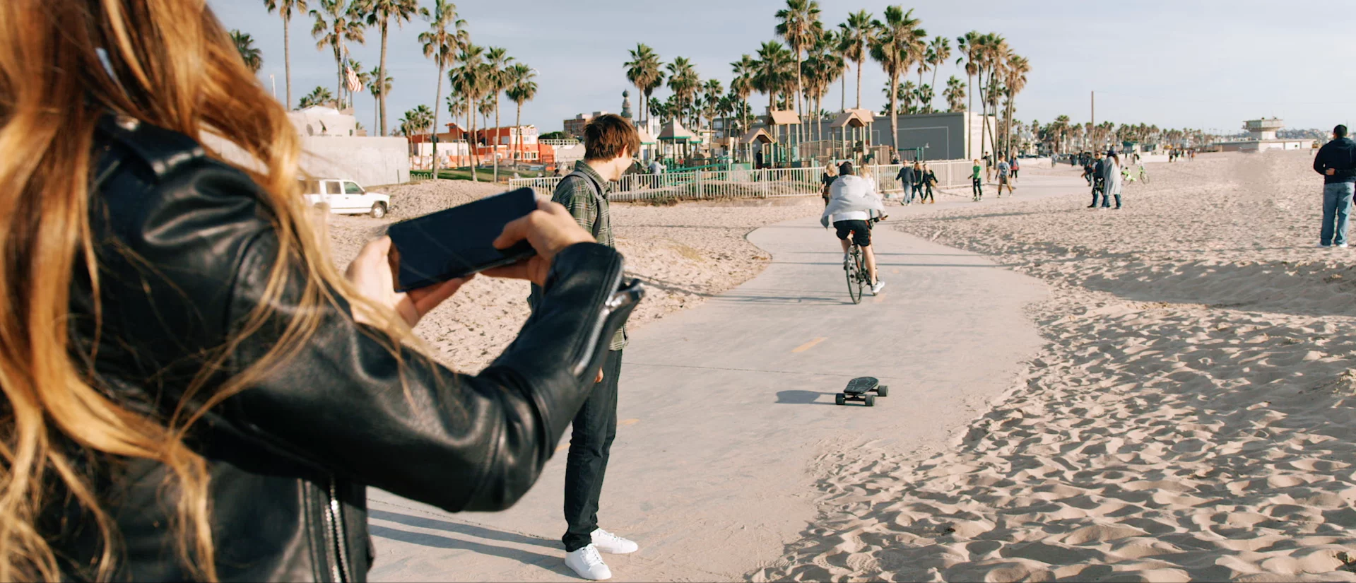 The Spectra electric skateboard can also be controlled with an app