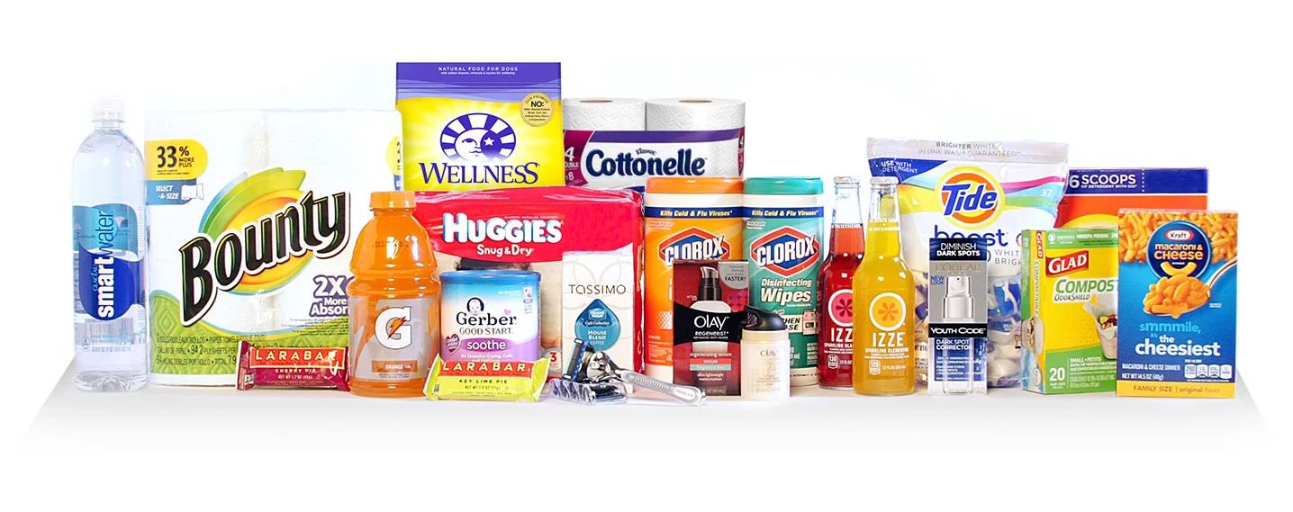 A sample of some of the products Amazon wants you to order with one click of the Dash Button