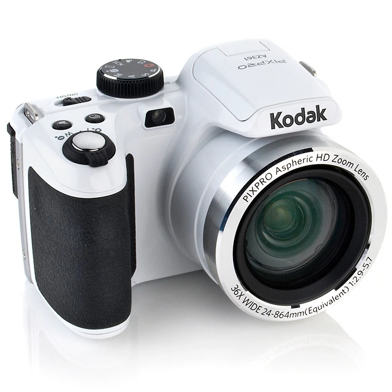 The AZ361 features a 16-megapixel (1/2.3-inch) CCD Sensor, and an aspheric HD 36x wide-angle optical zoom lens