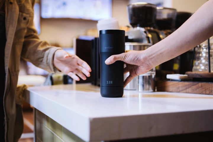 Users can control the temperature of the Ember coffee mug via an app