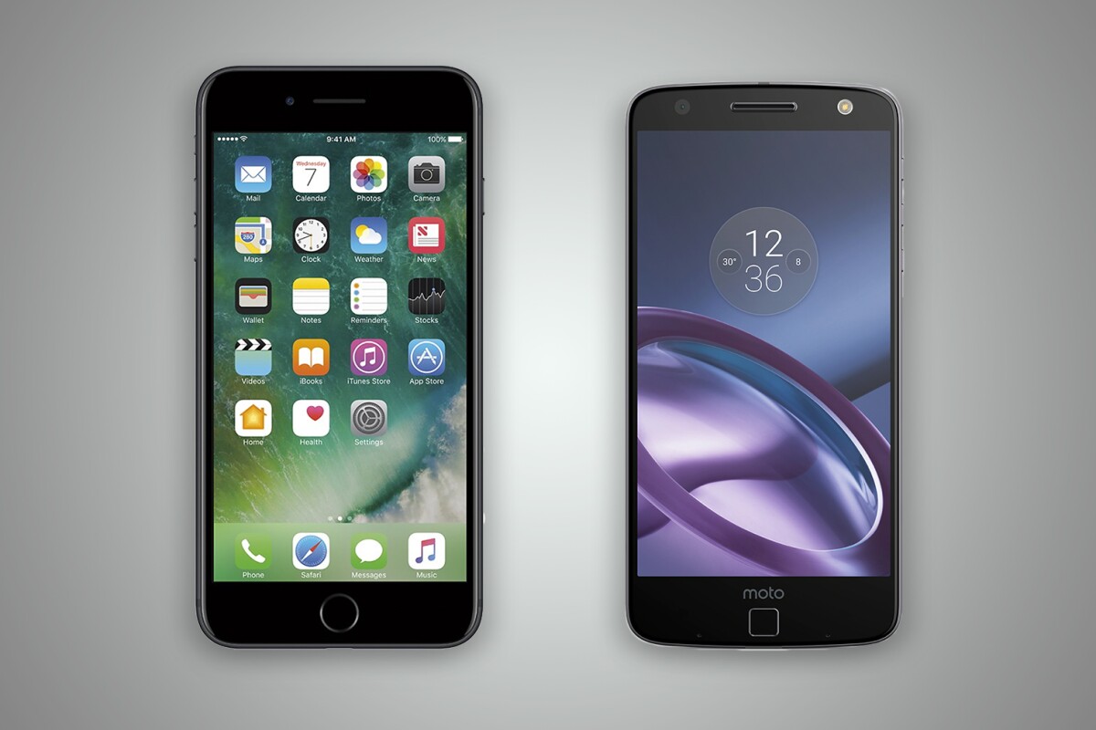 New Atlas compares the features and specs of the iPhone 7 Plus (left) and Lenovo Moto Z