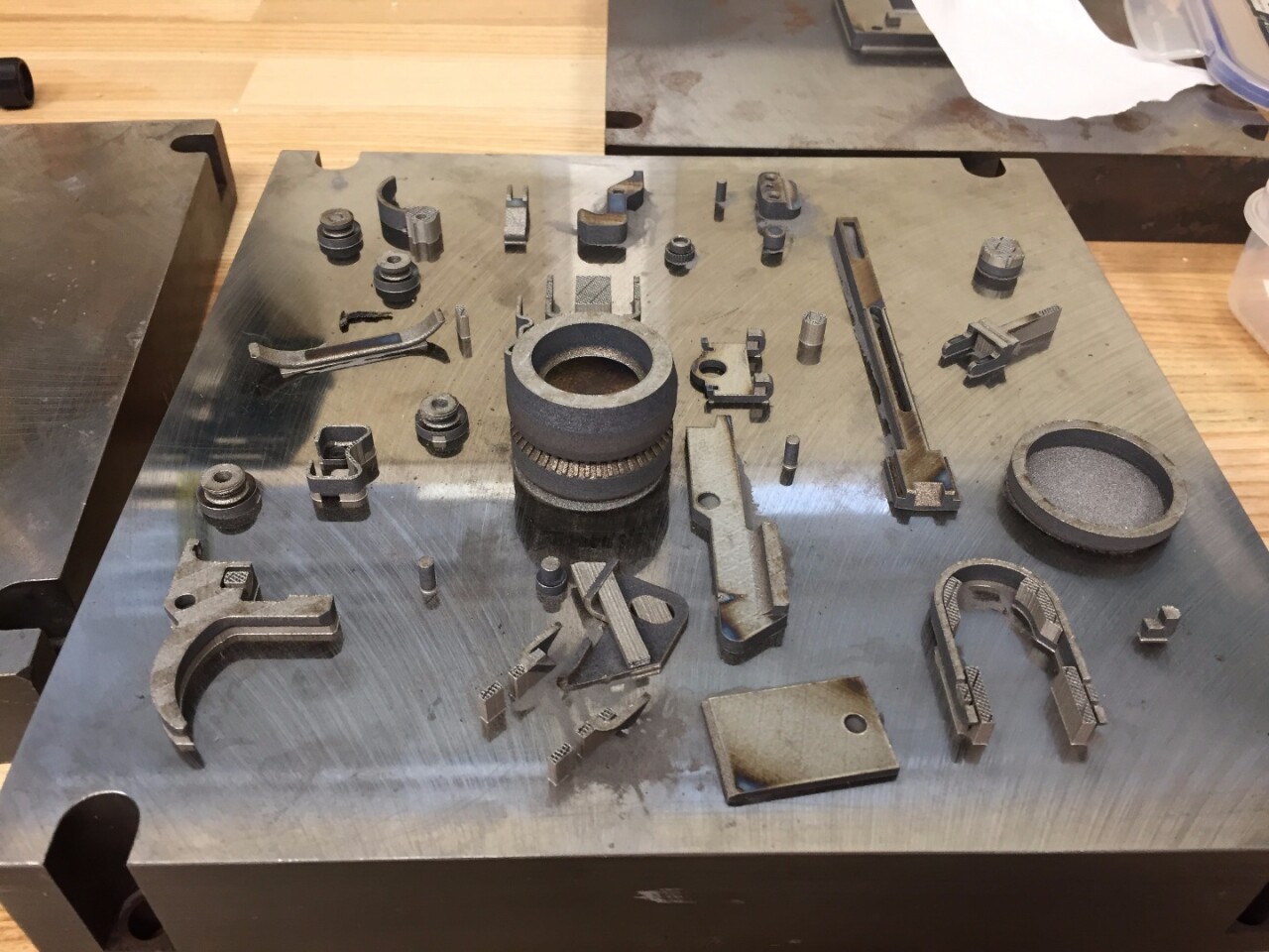 There are 50 components in the M203 grenade launcher, and all of the parts except for springs and fasteners were produced with 3D printing