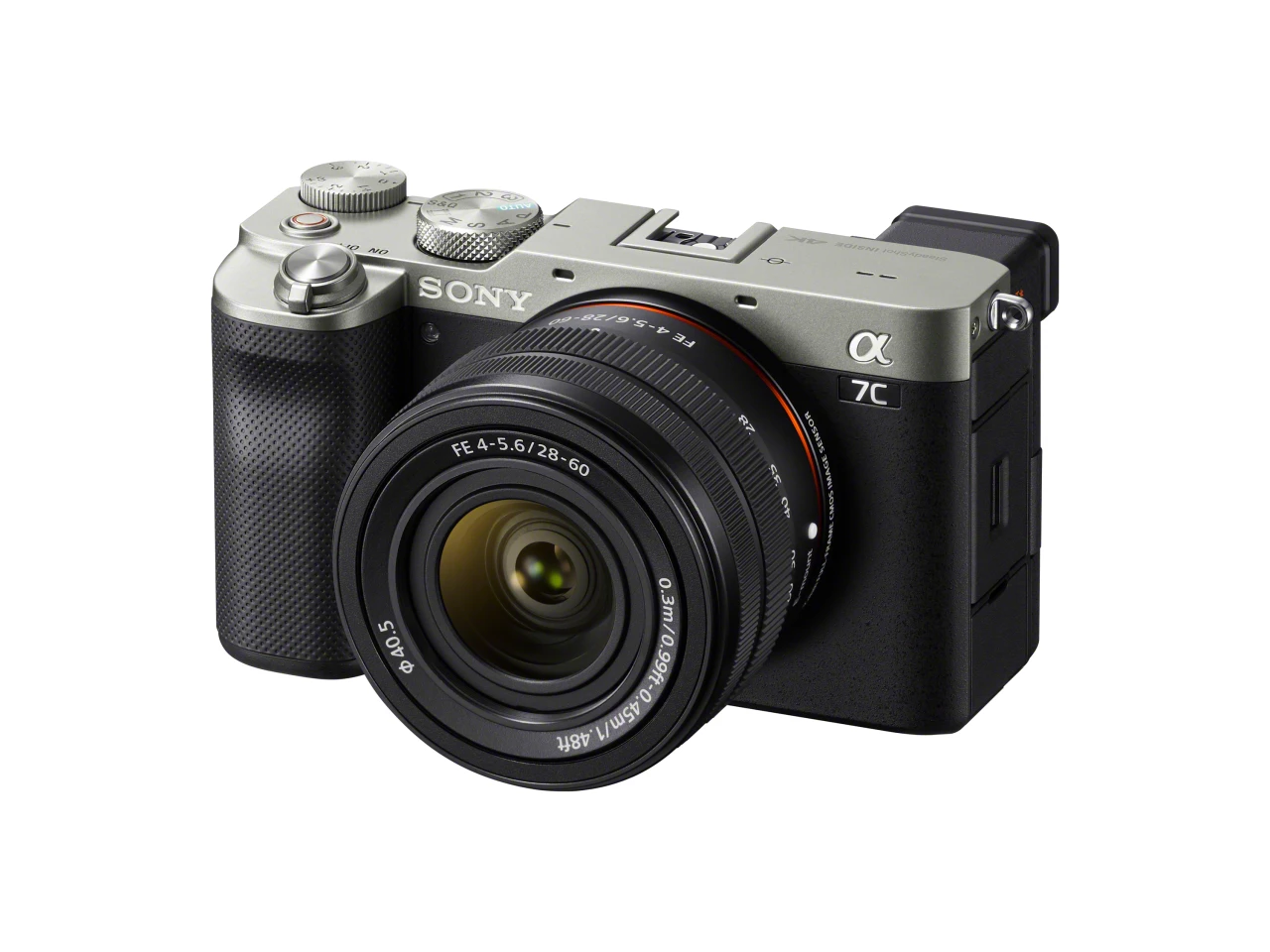 The alpha 7C has a hyper-compact body that looks sweetly retro with silver accents