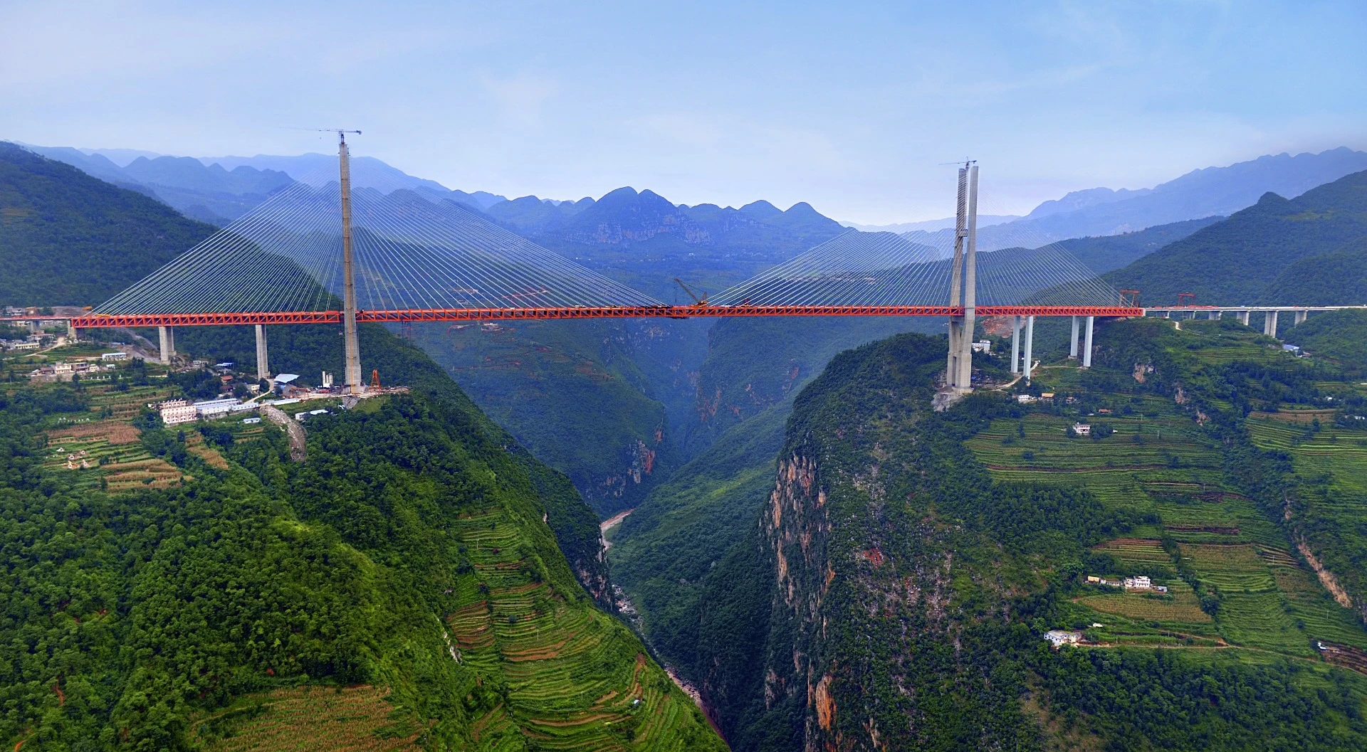 The Beipanjiang Bridge, due to open later this year in China, is now the world's highest bridge
