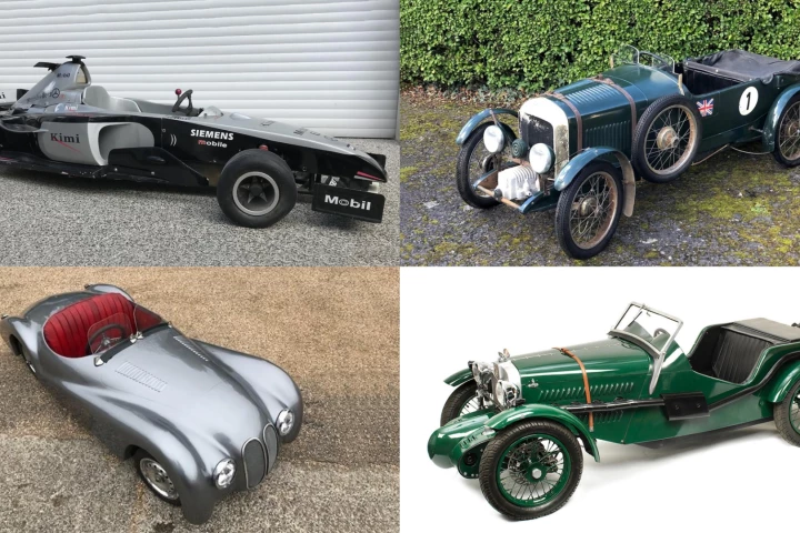 Beautiful replica cars are regularly available at auction and make an ideal gift for your "works replica"