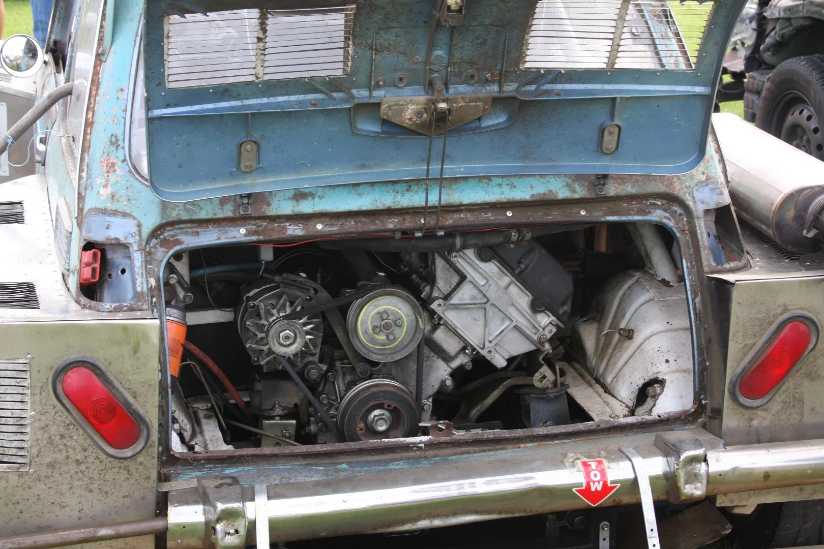 Datsun engine in the Honda 600 at The Concours d'LeMons