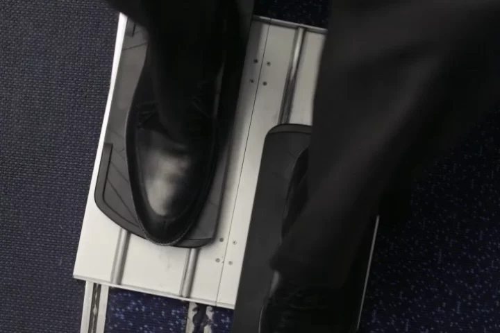 The PediGlide lets users slide their feet back and forth ... without wearing a hole in their carpet