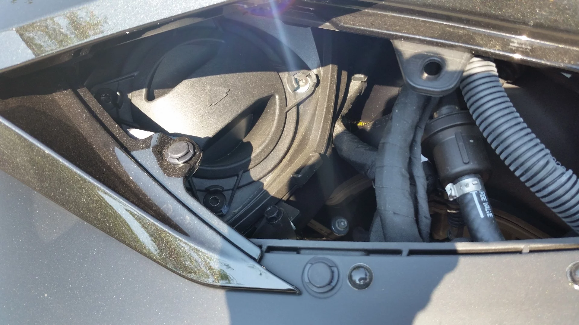 The F3-S has a liquid cooled engine with easy access to top off the coolant