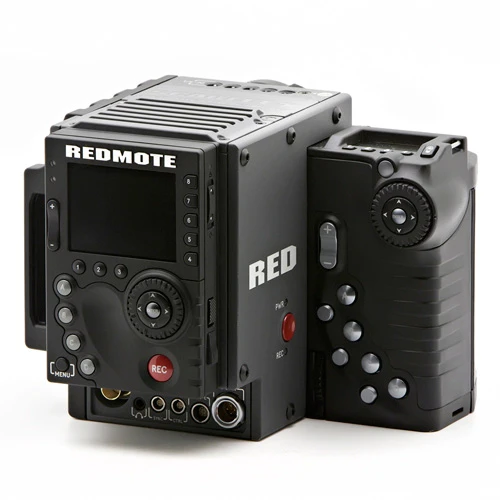 The 4K Scarlet X camera with radio remote