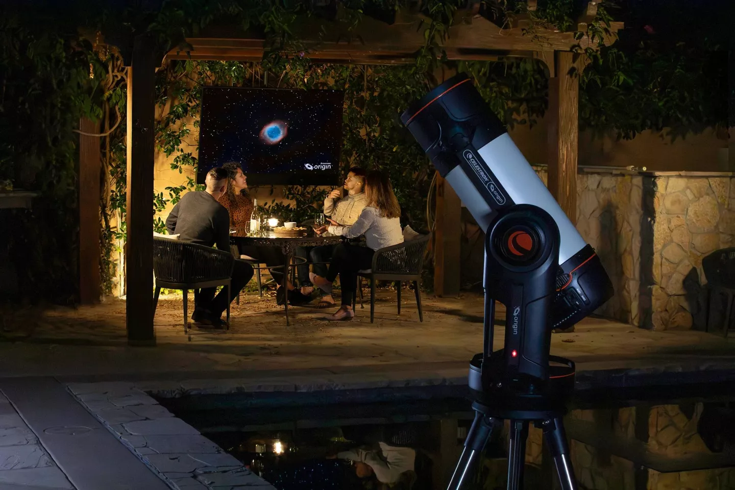 The Celestron Origin smart telescope works with a mobile app for automated stargazing made easy