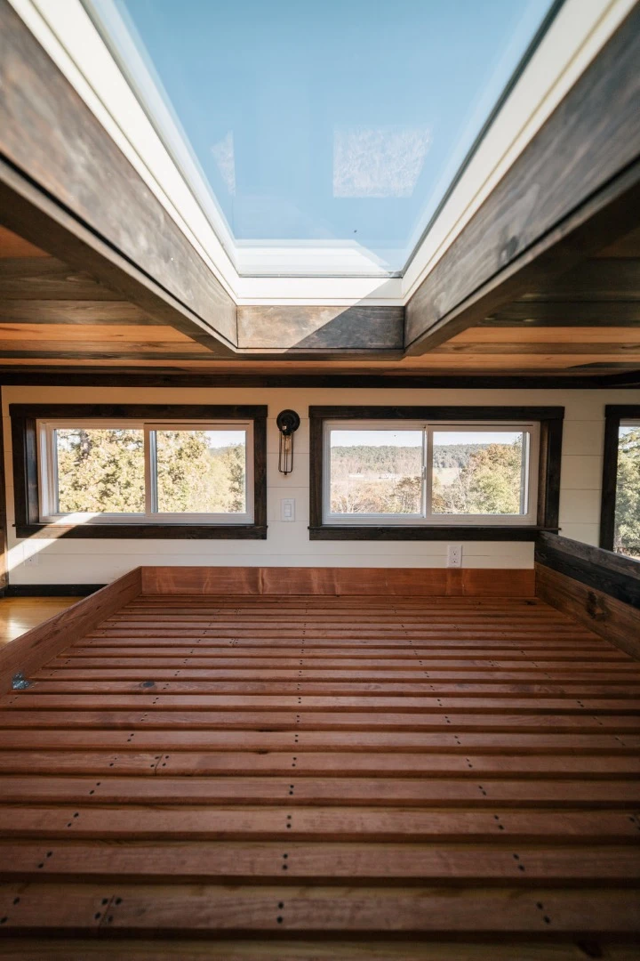 The Silhouette's bedroom is topped by a skylight