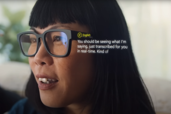 Google has previously demonstrated the potential of its AR glasses to translate voice to text