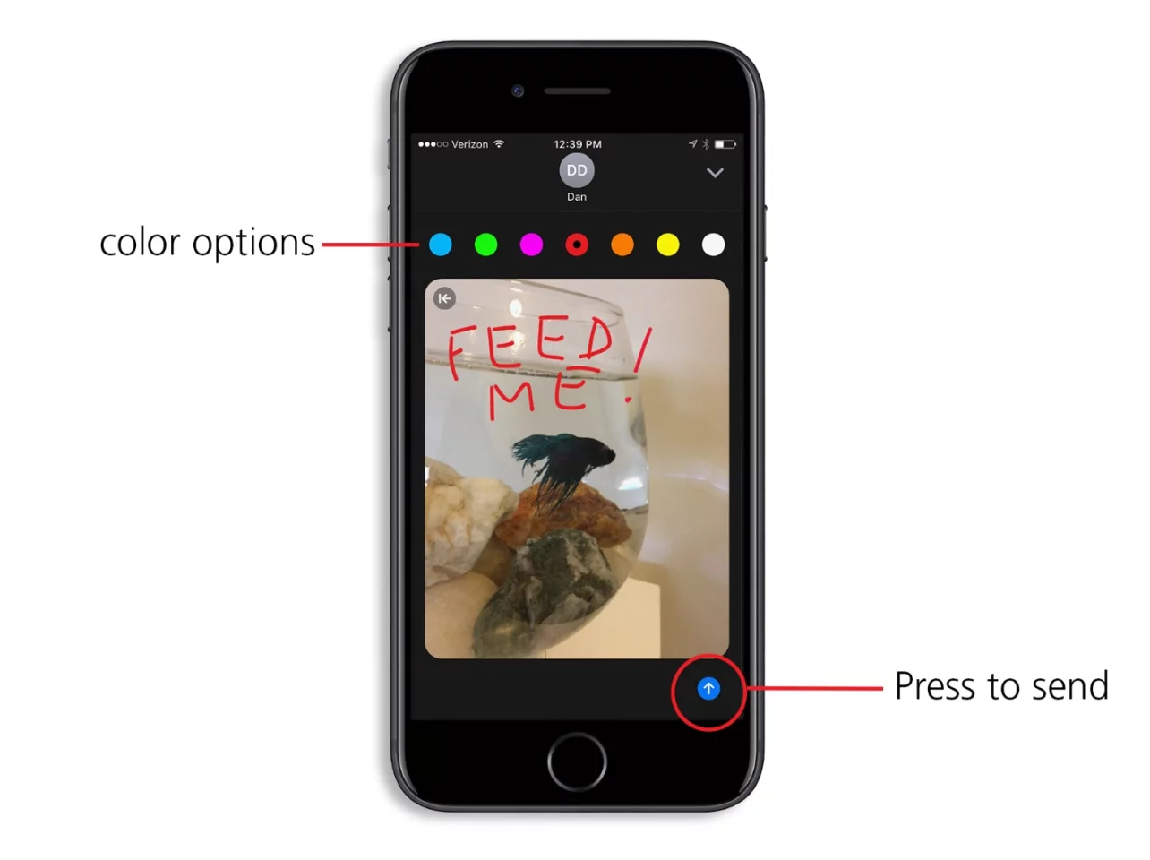 An example of the kind of masterpieces you can create with the Digital Touch feature