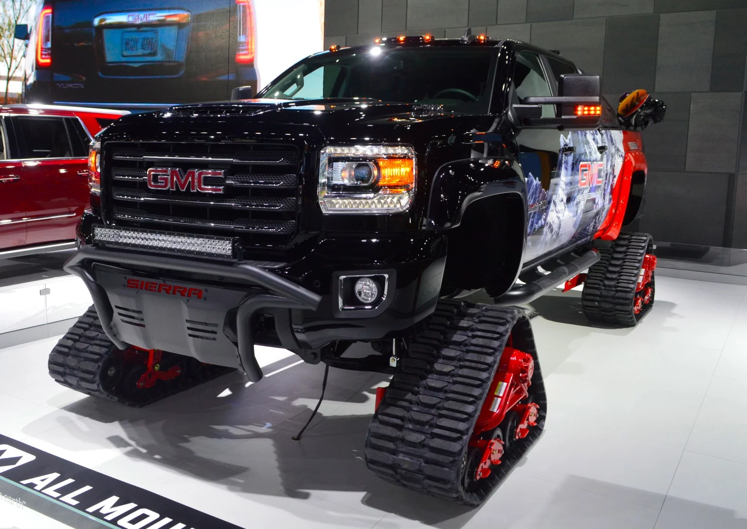 Based on the Sierra 2500HD Denali 4WD Crew Cab, the GMC All Mountain packs 445 hp and 910 lb-ft of torque