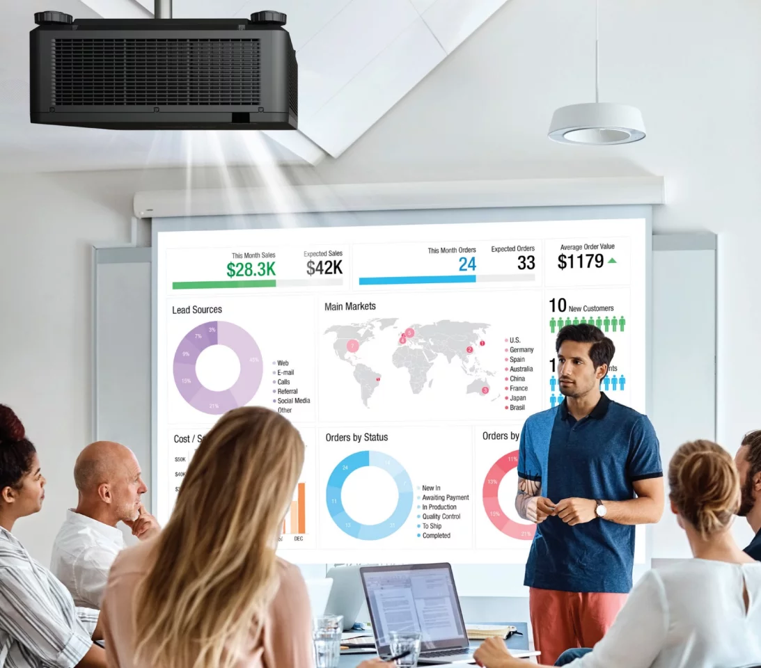 The XP-X171Q 4K laser projector is destined for conference rooms, museums, digital signage and classrooms