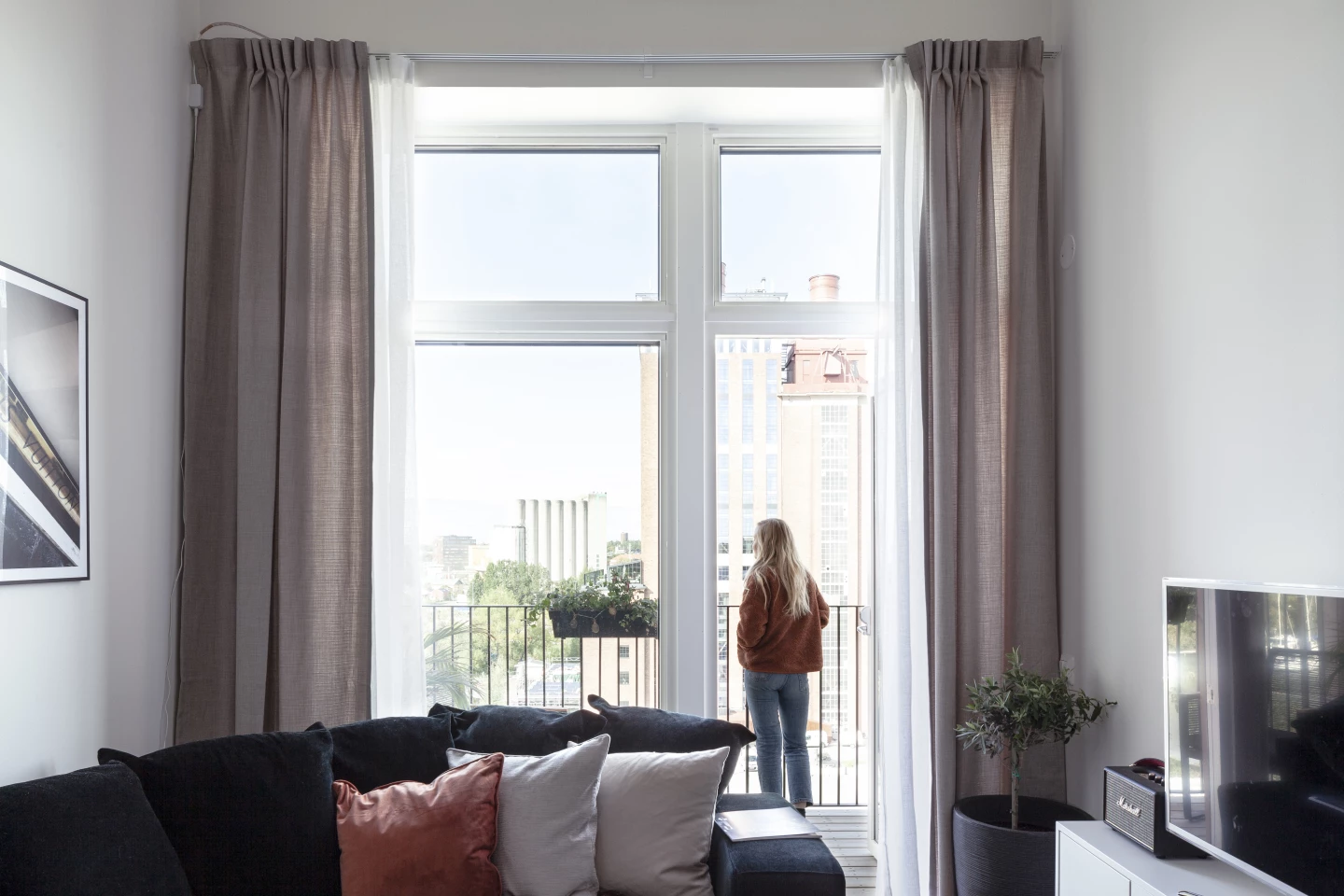 The Kajstaden Tall Timber Building's apartments feature generous glazing