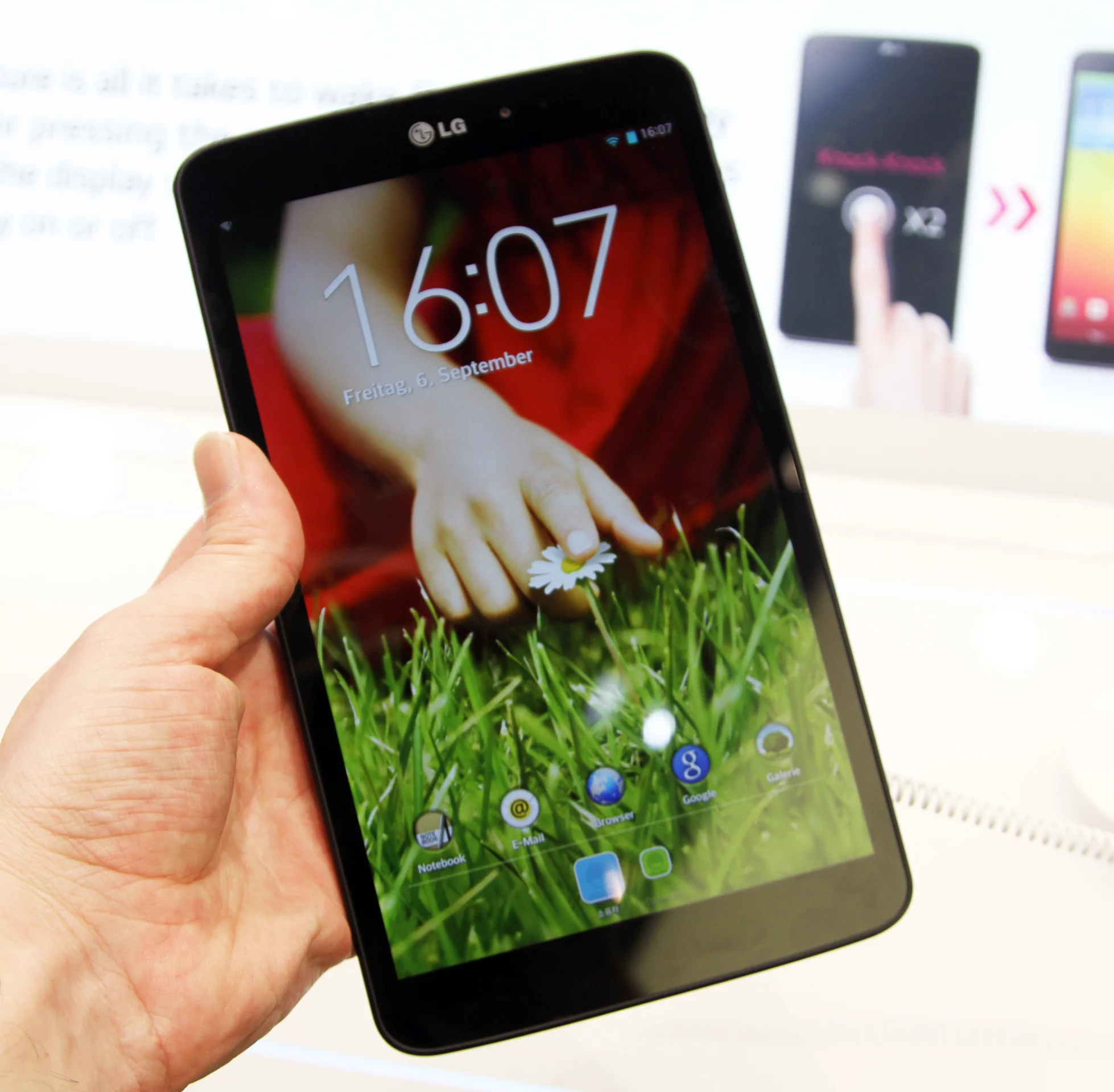 The impressive 1,920 x 1,200 resolution display on the G Pad 8.3