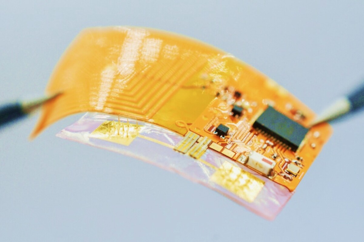 The Spatiotemporal On-Demand Patch (SOP), which would be covered by a protective Band-Aid-like material in real-world use
