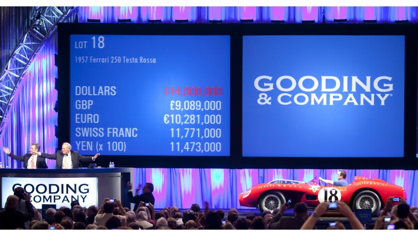 The previous world record holder of the most expensive car at auction was THE prototype Ferrari Testarossa