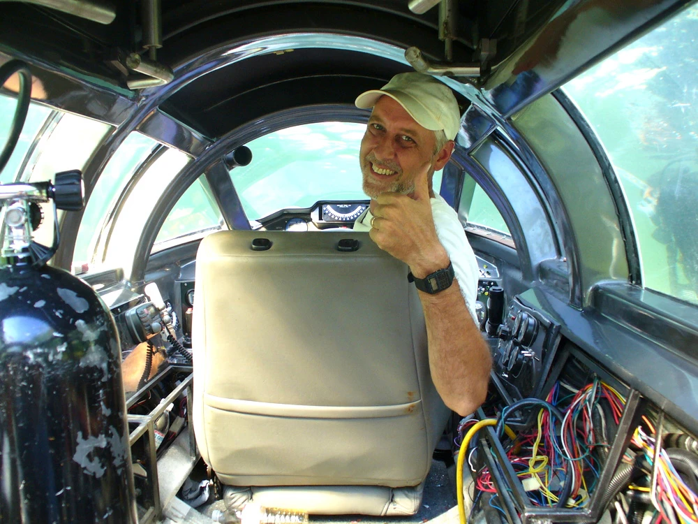 Pilot Reynolds Marion on the Fathom's first full test dive