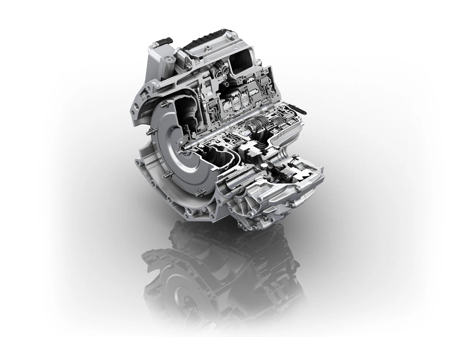 Section view of gearbox