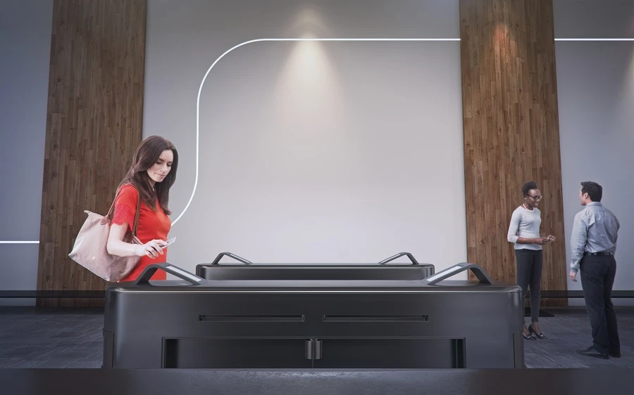 The myPORT system and smartphone app provides users with access to buildings, calls elevators and streams intercom feeds to smartphones