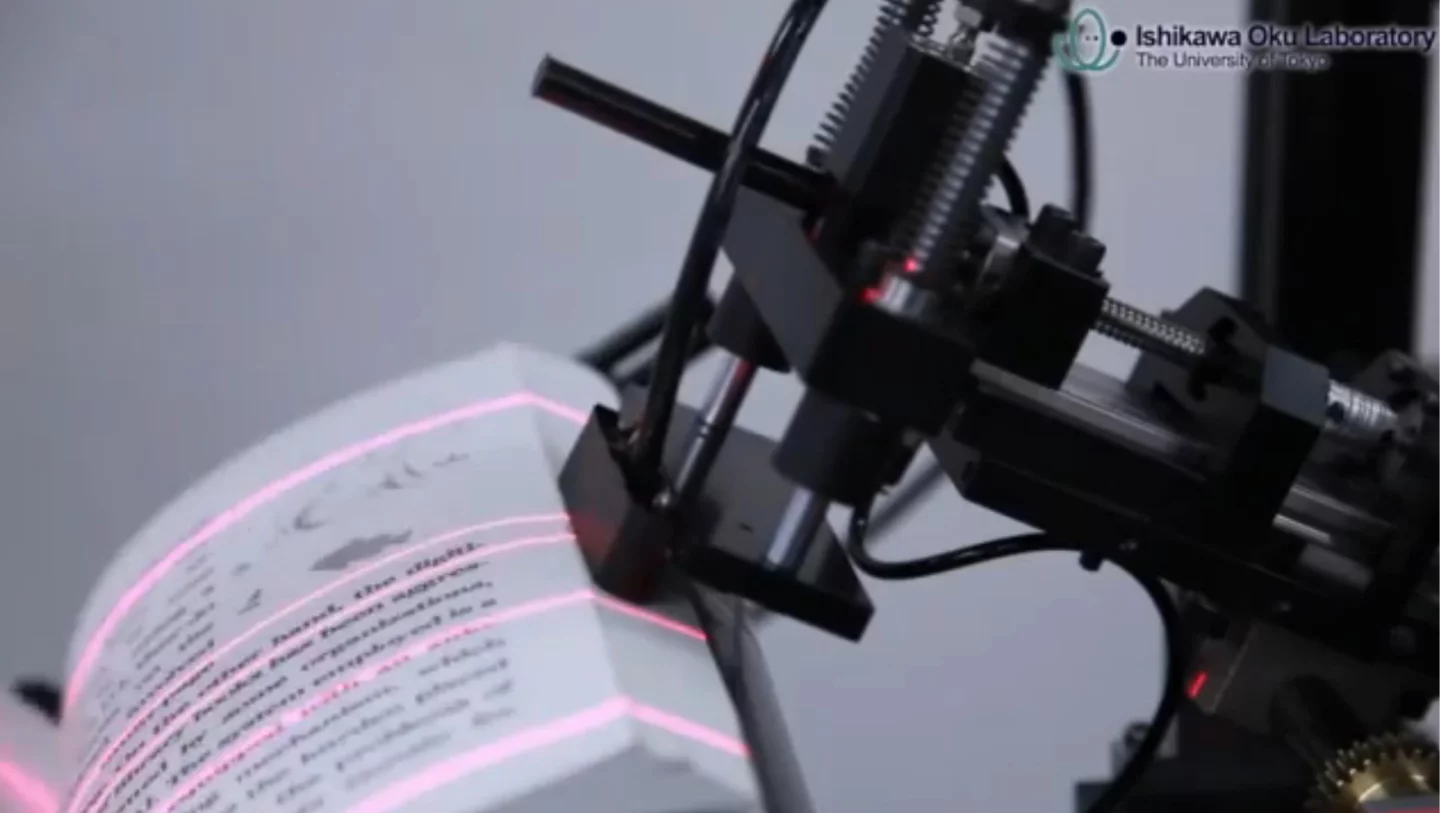 The Ishikawa Oku Laboratory robot book scanner