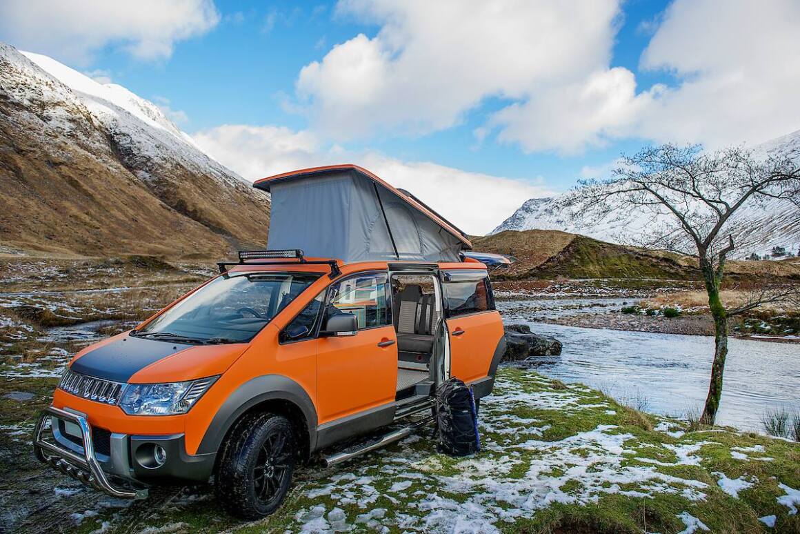 Mitsubishi D5 Terrain 4x4 camper van nimbly explores rugged and remote