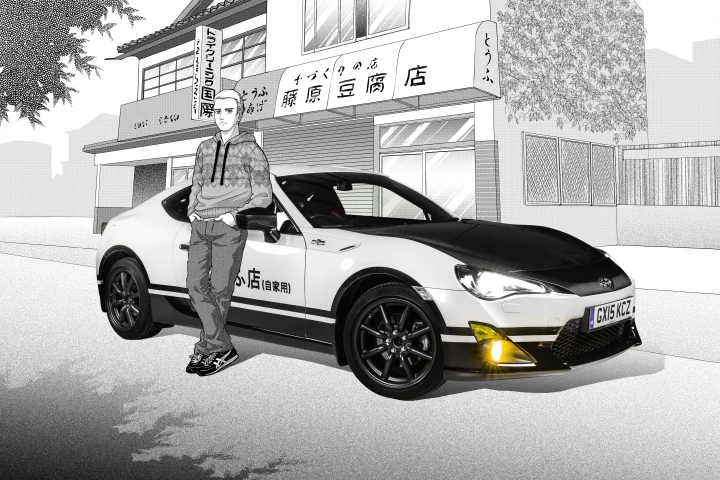 The GT86 concept ripped from the pages of Japanese manga series Initial D