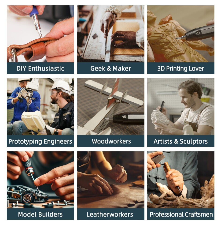 The C1 works on a wide range of materials