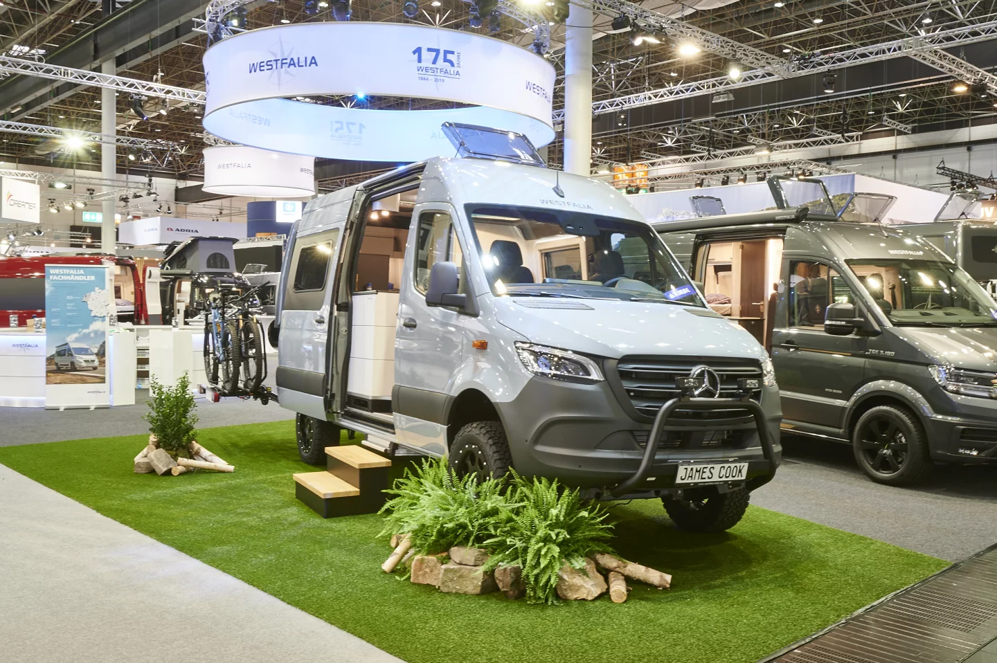 Westfalia showed the off-road treatment for the Classic model, but the all-wheel-drive, all-terrain tires and other upgrades are available for the Pop Up and High Roof, too