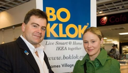 Alan Prole with Claire Pooley at the BoKlok event on October 6