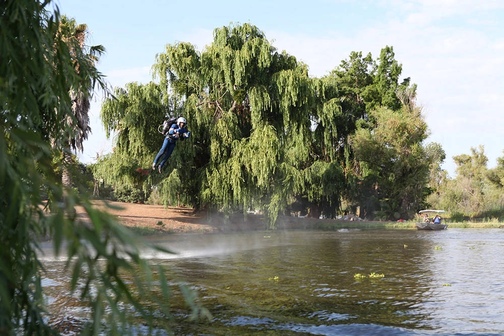 Inventor David Mayman tests the JB-9 jetpack