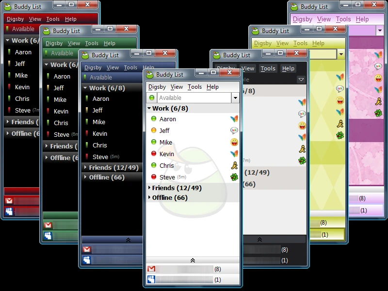Digsby is customizable