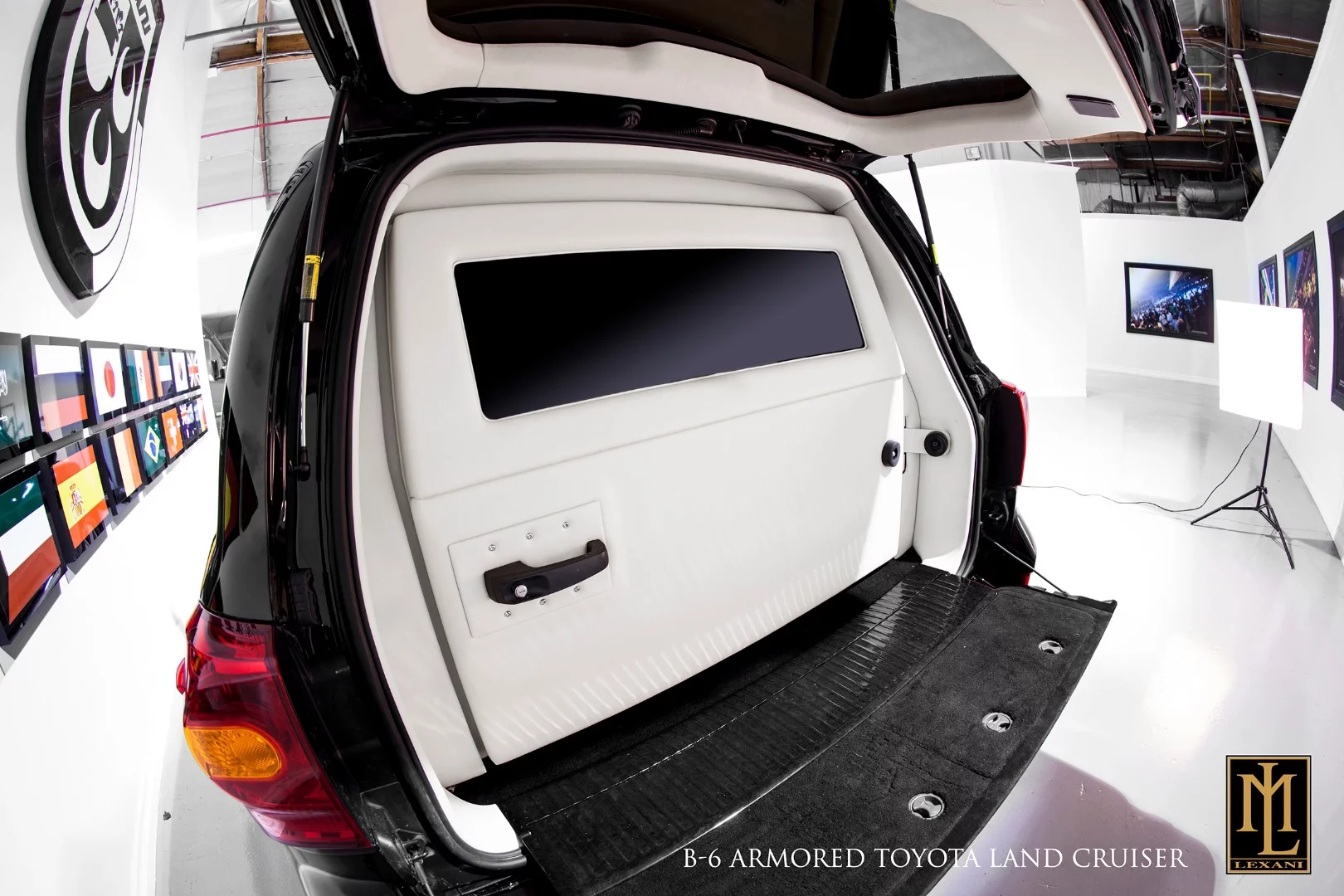 The B6 armor ensures that the Land Cruiser's glazing can stop up to three rifle shots, with protection also afforded by the skin of the vehicle