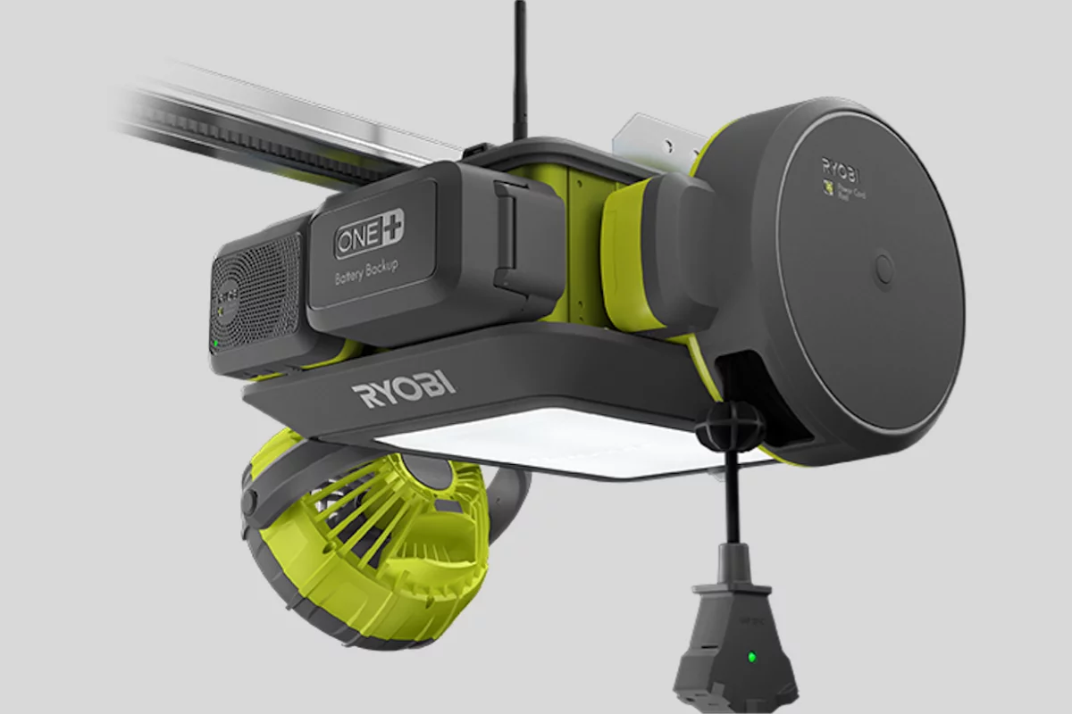 The Ryobi Ultra-Quiet Garage Door Opener can be kitted out to make your garage safe, or give it its own soundtrack