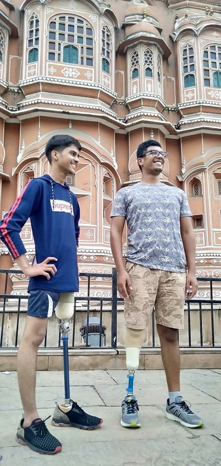 The prosthetic sockets made from plastic bottles were tested on two patients in India