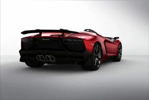 The Aventador J has a mean rear with carbon fiber wing