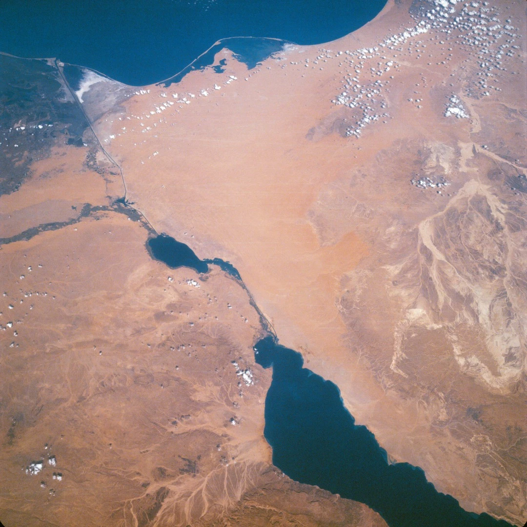 Sinai as seen from Apollo 7